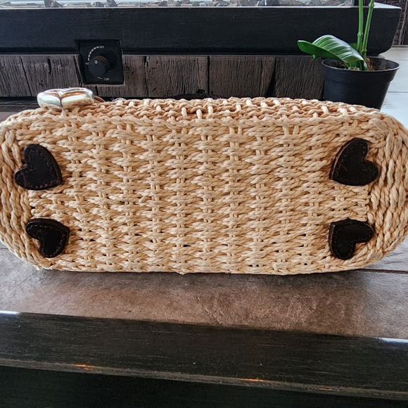 Authentic Brighton straw purse/leather handles - Picture 4 of 10